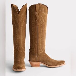 Lucchese Priscilla Suede tall boots brown size 8